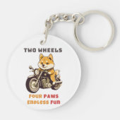 2つのホイールフォーポーズエンドレスおもしろい屋外 キーホルダー (裏面)