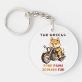 2つのホイールフォーポーズエンドレスおもしろい屋外 キーホルダー (正面)