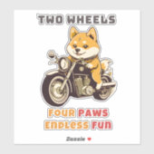 2つのホイールフォーポーズエンドレスおもしろい屋外 シール (シート)