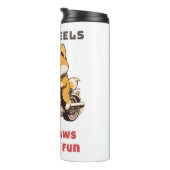 2つのホイールフォーポーズエンドレスおもしろい屋外 タンブラー (回転右)