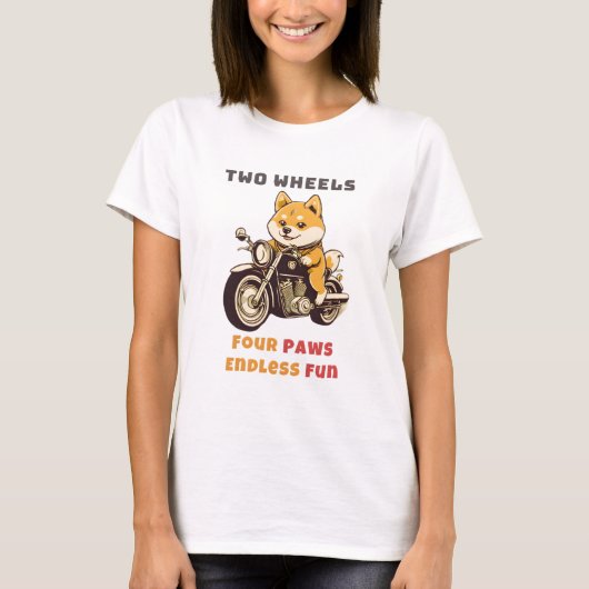 2つのホイールフォーポーズエンドレスおもしろい屋外 Tシャツ (正面)