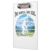 2つのホイール、1つの魂。サイクリングスポーツ クリップボード (左)