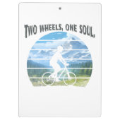 2つのホイール、1つの魂。サイクリングスポーツ クリップボード (裏面)