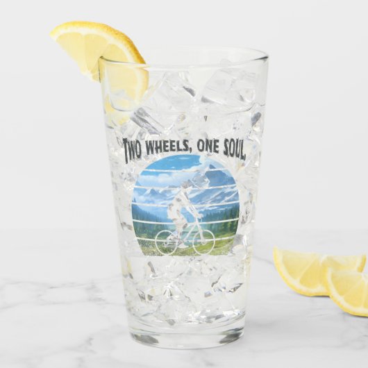 2つのホイール、1つの魂。サイクリングスポーツ タンブラーグラス (アイス正面)