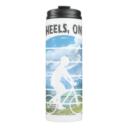 2つのホイール、1つの魂。サイクリングスポーツ タンブラー (正面)