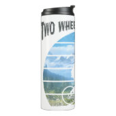 2つのホイール、1つの魂。サイクリングスポーツ タンブラー (回転左)
