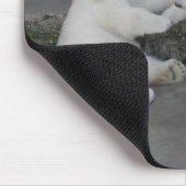 2つのホッキョクグマの子 マウスパッド (コーナー)