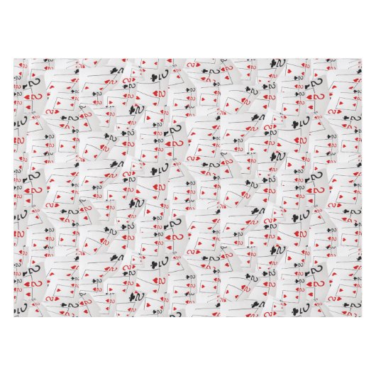 2つのポーカーカードを階層化 テーブルクロス (正面(横))