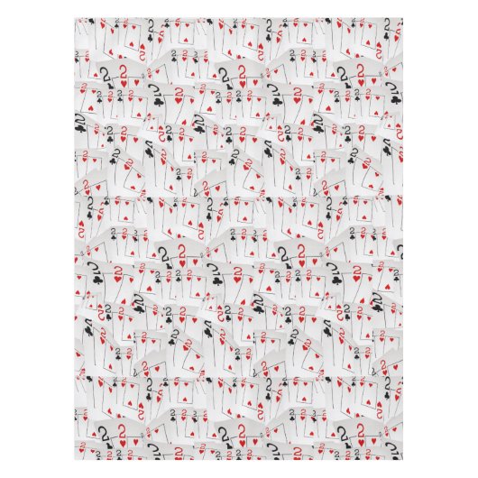 2つのポーカーカードを階層化 テーブルクロス (正面)