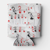 2つのポーカーカード数が散在 缶クーラー (正面)