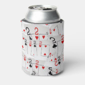 2つのポーカーカード数が散在 缶クーラー (缶裏面)