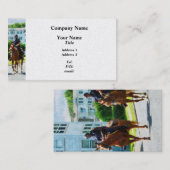 2つのマウントされた警察 – プラチナ仕上げ 名刺 (正面/裏面)