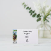 2つのマウントされた警察 – プラチナ仕上げ 名刺 (スタンド正面)