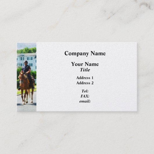 2つのマウントされた警察 – プラチナ仕上げ 名刺 (正面)