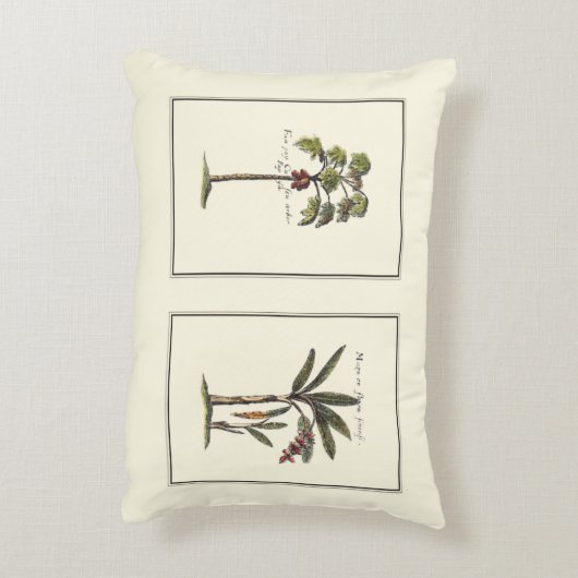 2つのミニチュアによって組み立てられるヤシの木 アクセントクッション (裏面(縦))