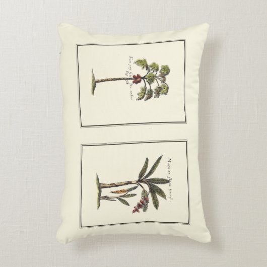 2つのミニチュアによって組み立てられるヤシの木 アクセントクッション (正面(垂直))