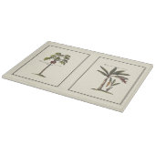 2つのミニチュアによって組み立てられるヤシの木 カッティングボード (角)