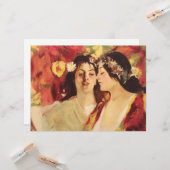 2つのミューズ春（Stefan Luchian著） カード (正面/裏面インサイチュ)