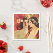 2つのミューズ春(Stefan Luchian著) スタンダードカクテルナプキン (インサイチュ)