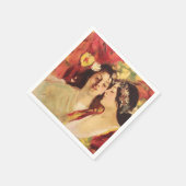2つのミューズ春(Stefan Luchian著) スタンダードカクテルナプキン (角)
