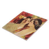 2つのミューズ春（Stefan Luchian著） タイル (側面)