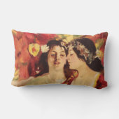 2つのミューズ春(Stefan Luchian著) ランバークッション (裏面)