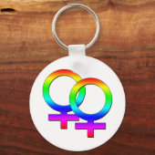 2つのメスシンボルや象徴キーチェーン キーホルダー (正面)