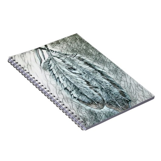 2つのモザイクイーグルの羽 ノートブック (右側)