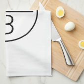 2つのモダンイニシャルモノグラム キッチンタオル (四つ折り)