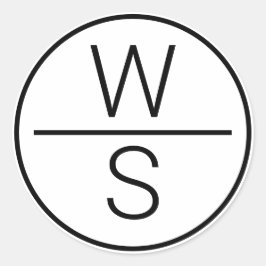 2つのモダンイニシャルモノグラム ラウンドシール