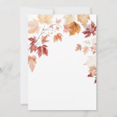 2つのモダンハート秋インラブ結婚ズ 招待状 (裏面)