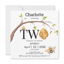 2つのモダンブラックイエロービーハイブ誕生日