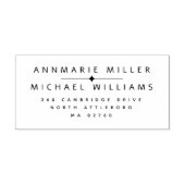 2つのモダン姓差出人住所 セルフインキングスタンプ (デザイン)