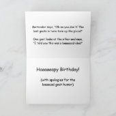 2つのヤギ歩いてバー誕生日カード カード (内部)