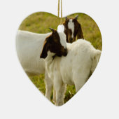 2つのヤギ セラミックオーナメント (右)