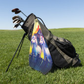 2つのユニコーン ゴルフタオル (グリーン)