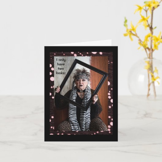 2つのユーモアのある外観:トロフィーの妻またはトロールカード カード (黄色い花)