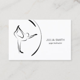 2つのヨガの姿勢のヨガのインストラクターカード 名刺