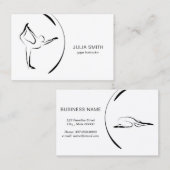 2つのヨガの姿勢のヨガのインストラクターカード 名刺 (正面/裏面)