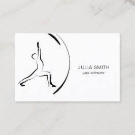 2つのヨガの姿勢のヨガのインストラクターカード 名刺