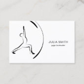 2つのヨガの姿勢のヨガのインストラクターカード 名刺 (正面)