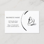 2つのヨガの姿勢のヨガのインストラクターカード 名刺 (裏面)