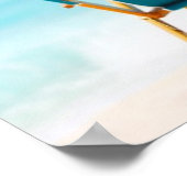 2つのラウンジの海ビーチ ポスター (角)