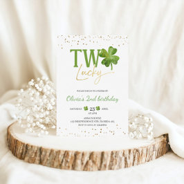 2つのラッキー誕生日招待状、セントパトリックをテーマにした 招待状