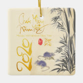 2つのラッツバンブーベトナム新年2020 SqCO セラミックオーナメント (正面)