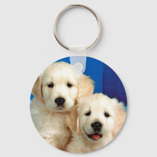 2つのラブラドール子犬 キーホルダー