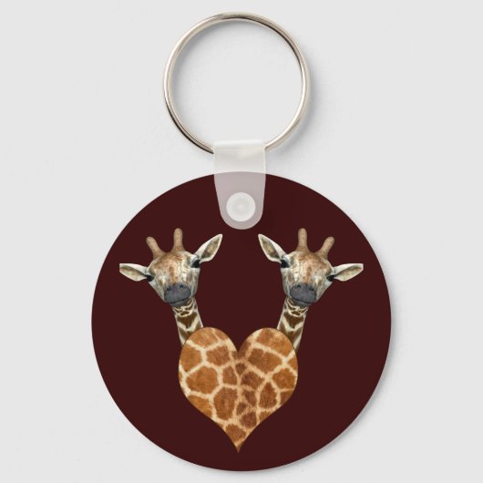 2つのラブリーギラフェ キーホルダー (正面)