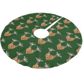 2つのラブリーギラフェ ブラッシュドポリエステルツリースカート (アングル)