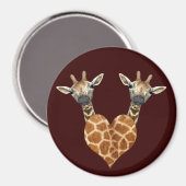 2つのラブリーギラフェ マグネット (正面/裏面)