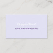 2つのラベンダー – モノグラムの結婚のwebサイト エンクロージャーカード (裏面)